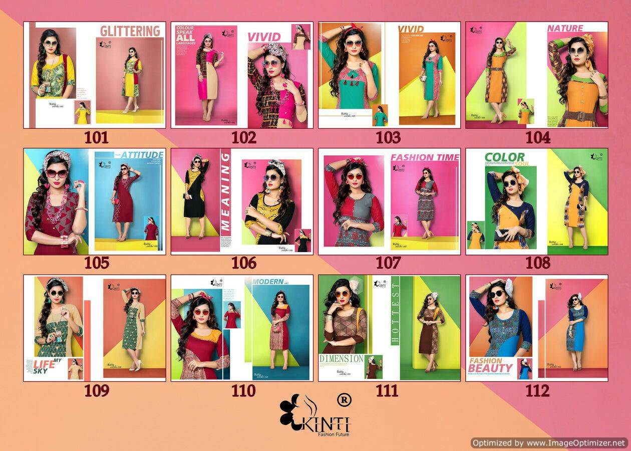 Kinti-Rang Ruchi Fancy Regular wear Pure Rayon printed Kurtis Collection
